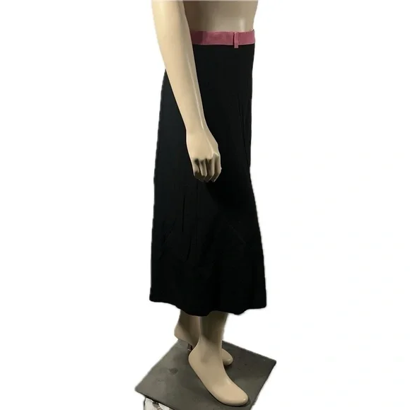 NWOT Paul Smith Midi Skirt black with pink detail - Picture 4 of 11